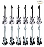 B.N.D TOP inflatable guitar for parties Assorted Black & White Guitar Inflate 12 pack inflatable pool floats bulk black and white party decorations or party favors for kids or adult