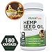 Hemp Seed Oil 1000mg 180 Capsules (90000mg/bottle, Organic, Non-GMO) - Omega 3, 6, 9 Fatty Acids - Supports Healthy Joints, Skin & Nails primary