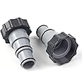 Pool Hose Adapter A with Collar for Intex Threaded Connection Pump, Converts 1.5 & 1.25-inch Hoses (2 Pack