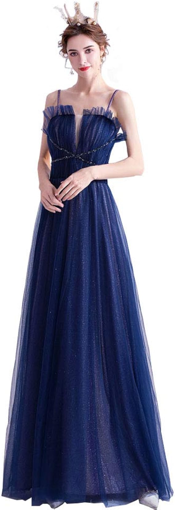 Amazon Hanamaya ビーズ キラキラ 着痩せ チュール ふわふわ おしゃれ 純色 ロングドレス パーティードレス ドレス ウェディング ドレス ワンピース フォーマル マキシ丈 二次会 演奏服 撮影用 結婚式 花嫁 披露宴 プリンセス イブニングドレス 通販