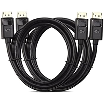 Cable Matters 2-Pack DisplayPort to DisplayPort Cable (DP to DP Cable) 6 Feet - 4K Resolution Ready