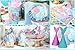 Mermaid Party Supplies - Complete Tableware and Decoration Deluxe Set - Plates, Cups, Utensils, Napkins, Table Cloth, Balloons, Happy Birthday Banner, Cupcake Topper, Favor Bags, Mermaid Hats & Crown