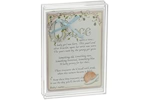 Child to Cherish Baby to Bride Bracelet, Infant Girls Silver and Pearl Jewelry, Personalized Frame, Newborn Religious Gift for Shower, Christening, Baptism