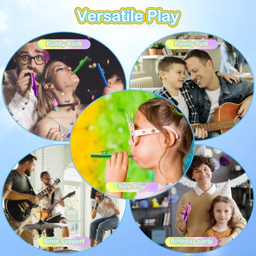 Kazoo 7 Piece Metal 15 Diaphragms ELEPRUC Aluminium Alloy Membrane Flute Musical Instruments