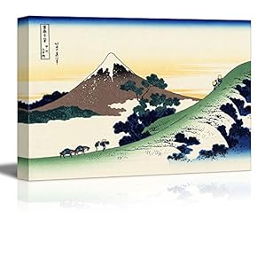 Thirty-six Views of Mount Fuji Inume Pass, Koshu by Katsushika Hokusai - Canvas Print Wall Art Famous Painting Reproduction - 12" x 18"