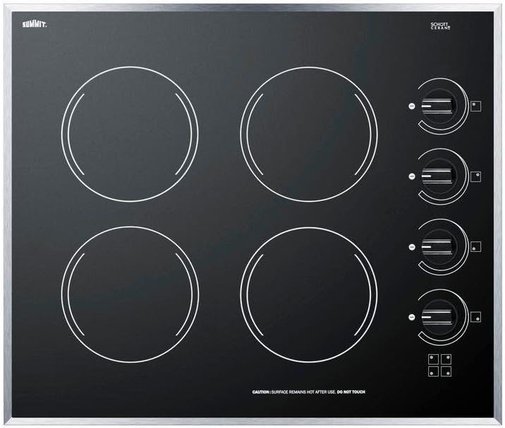 Amazon Com Summit Cr424bl Electric Cooktop Black Appliances