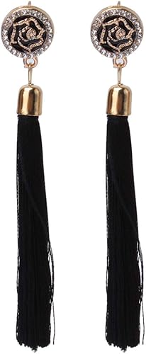 Amazon Botreelife ロングタッセルピアスヴィンテージダングルピアスfor Women Rose Black イヤリング 通販 Amazon Botreelife ロングタッセルピアスヴィンテージダングルピアスfor Women Rose Black イヤリング 通販
