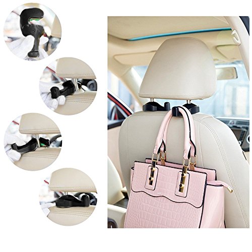 Fincy Palmoo PU Leather Car Back seat Organizer and iPad Mini Holder, Back Seat Kick Protectors for Kids, Storage Bottles, Tissue Box, Toys - (2 Pack,Black)