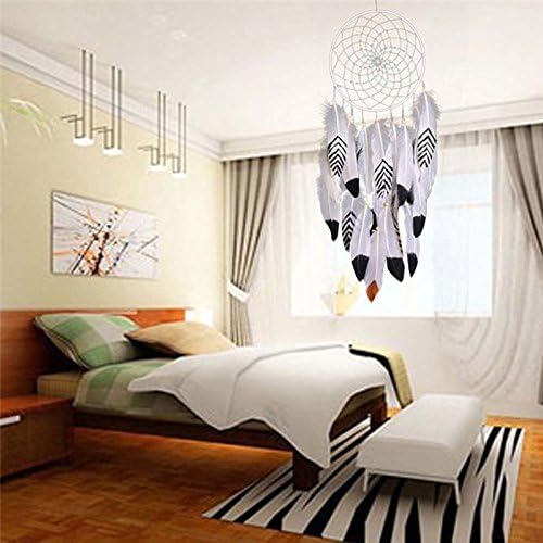 Dream Catcher Circular White Feathers Wall Hanging Decoration Decor Gift -All U Need