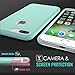 MoKo Case for iPhone 7 Plus - Slim Fit Shockproof Liquid Silicone Gel Rubber Protective Case Soft Touch Back Cover for iPhone 7 Plus, Sea Blue (Mint Green)