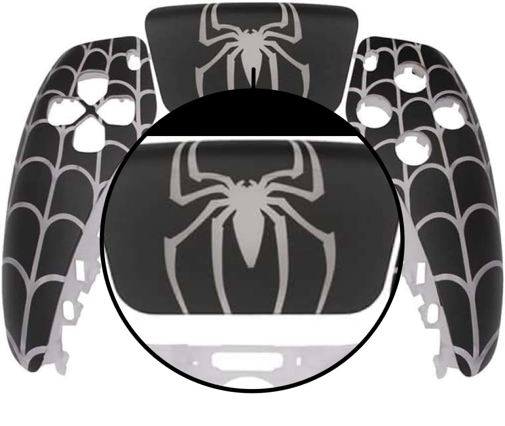 Photo 1 of Touchpad Front Housing Shell for for PS5 Controller DIY Shell Custom Touch Pad Cover Spider Pattern Faceplate BDM-020