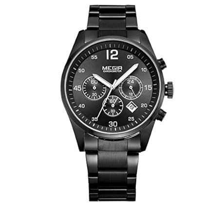 Elegant Design Analog Chronograph Sports Series Steel Watch -2010 Black