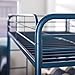Zinus Easy Assembly Quick Lock Metal Bunk Bed Dual Ladders, Twin Over Twin, Blue