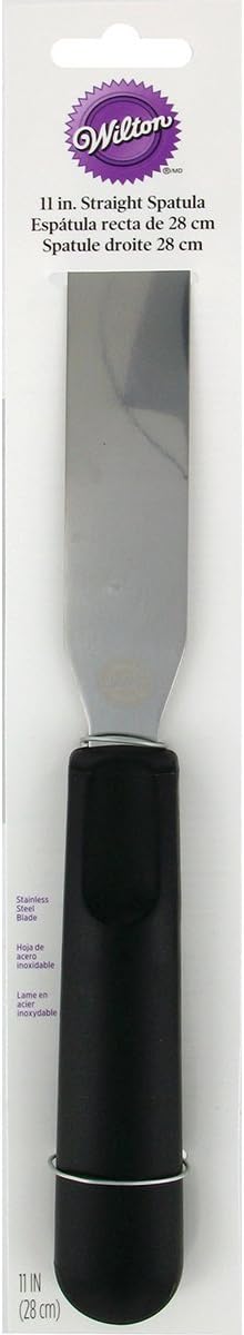 Wilton 409-7715 Straight Icing Palette Knife, 28cm (11in), Straight Cake Spatula, Black, Straight 11in