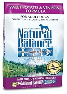 Natural Balance L.I.D. Limited Ingredient Diets Dry Dog Food, Grain Free, Sweet Potato & Venison Formula, 26-Pound
