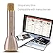 Zio Wireless Bluetooth Portable Magic Karaoke Microphone and 5 Watt Speaker Compatible with Smartphones - Gold
