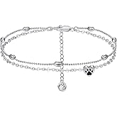 Palpitate Animal Ankle Bracelets for Women 925 Sterling Silver Foot Chain Cute Animals Jewelry Christmas Gifts for Women Her