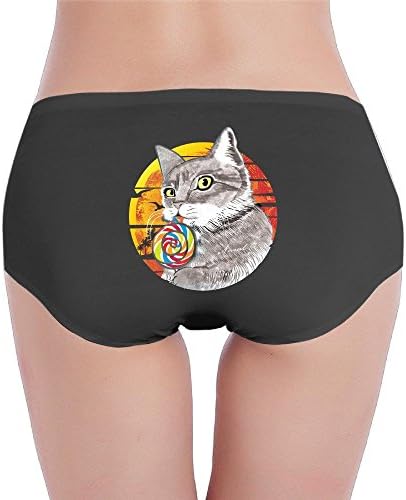 wangguoan Cat Lollipop Underwear Girl Low Waist Stretch Brief Panties
