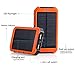 Solar Charger, Matone Portable 10000mAh Solar Battery Charger Rain-Resistant Shockproof, Dual USB output Solar Powered Phone Charger for iPhone, iPod, iPad, Samsung, HTC, GPS & Gopro Camera