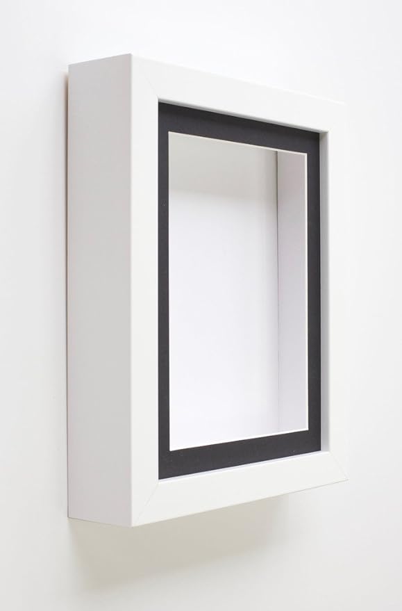 Tailored Frames White Shadow Box Frame with Glass Protection | Solid