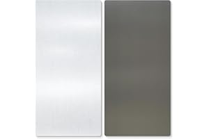 5Seconds Backsplash – Hand Dryer Reversible Wall Guard Sheet Protector for Bathroom with Heavy Duty Adhesive Easy to Clean, Water Resistant 31-3/4” x 15-3/4” Double Sided Grey and White