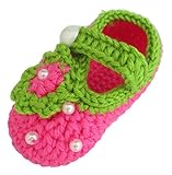 Hip Mall Crochet Knitted Handmade Pearl Shoes Newborn Baby Girl Infant Prewalker Toddler Socks