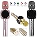 ESHISHANG Multi Magic Karaoke player Portable Wireless Bluetooth Microphone with Mic Speaker Condenser Fashion Home Mini Karaoke Player KTV Singing Record for Apple Samsung iPhone Smart Phone (Black)