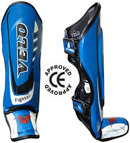 VELO Kids Shin Pads Junior Kickboxing, Muay Thai, mma Shin Guards Shin instep leg foot Protector KBL