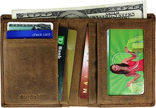 RFID Blocking 2 Id Bifold Slim Leather Wallet form Men, Sleek And Stylish Gift For Him