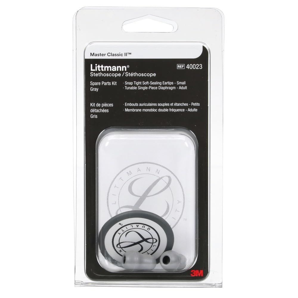 3M Littmann Stethoscope Spare Parts Kit, Master Classic, Grey, 40023