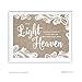 Andaz Press Burlap Lace Print Wedding Collection, Party Signs, This Light Burns to Honor Those Who are Watching Today from Heaven Memorial Candle Table Sign, 8.5x11-inch, 1-Pack