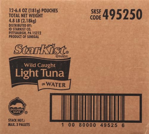 STARKIST CHUNK LIGHT TUNA IN WATER, 6.4 OZ
