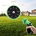 GDEALER Garden Hose Nozzle 9 Pattern Hand Spray Nozzle Heavy Duty Hand Free Clip High Pressure Water Hose Nozzle for Watering Plants, Car Wash and Showering Pets with 2 Extra Rubber Gaskets