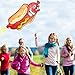 AGREATLIFE Huge Hotdog Kite: Best Kite for Kids and Adults with String, Spool and eBook