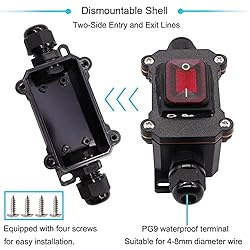 Hmknana IP67 Waterproof Inline Cord Switch 12V DC