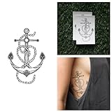 Tattify Vintage Anchor Temporary Tattoo - Leviathan (Set of 2)