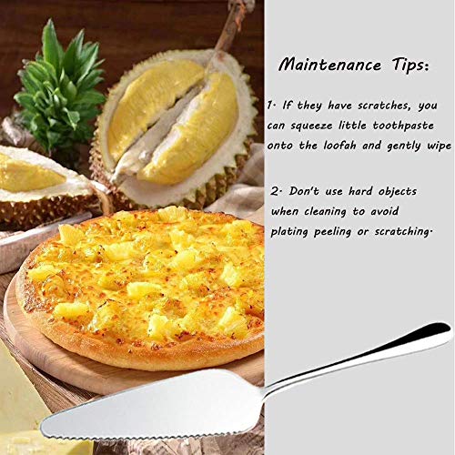 8pc Stainless Steel Cake Server, Wedding Cake Knife for Party and Daily User, Stainless Steel Pie Machine Cake Rack Handle Scraper Slot Pizza Machine Cutting Knife，All In One Cutter & Server Set - Thumbnail 5