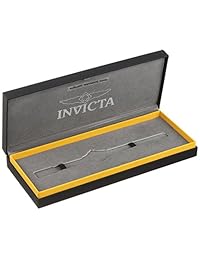 Invicta, 15150 "Angel", reloj de acero inoxidable bañado en oro de 18 quilates con revestimiento iónico y piel color café, para hombre