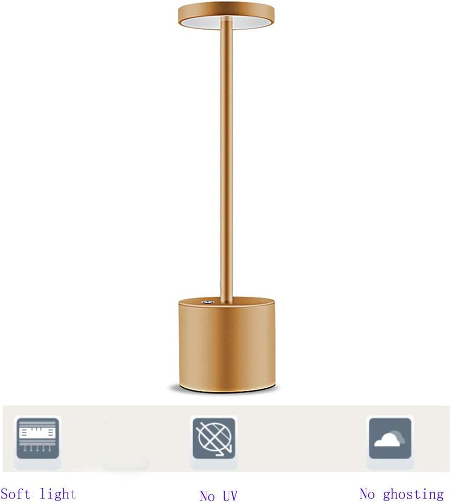 Modern European Aluminum Cordless Lamp, Eye Protection Table Lamp, Dining Table Lamp, Modern Hotel Energy Saving USB Charging Metal Led Table Lamp,White [Energy Class A]