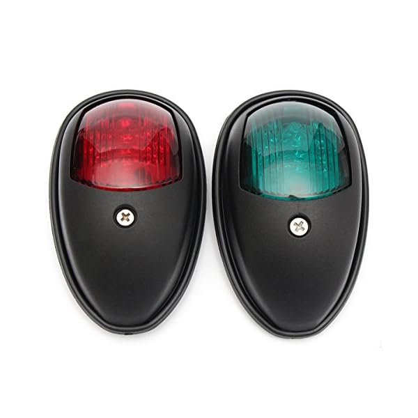 Boat-Navigation-Lights-YESSHOW-New-Marine-LED-Navigation-Lamp-Port-Bow-Side-Starboard-Lights-Red-Green-LED-for-Chandlery-Boat-Yacht-Skeeter-Safety-Lights-Deck-Mount-DC-12V-24V