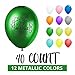 Eid Mubarak Latex Balloons - 12 Metallic Assorted Colors - Decoration For Eid Al Fitr & Eid Al Adha - 40 Balloons - With Festive Print - Celebrate With Friends & Family