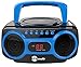 HDi Audio CD Boombox CD-518 Blue Sport Stereo Portable CD Player with AM/FM Radio and Aux Line-in Boombox Black/Bluethumb 1