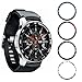 MASCARRY Bezel Ring for Galaxy Watch 46mm / Galaxy Gear S3 Frontier & Classic, Aluminium Bezel Loop Adhesive Cover Anti Scratch Protection for Galaxy Watch Accessory（Black）