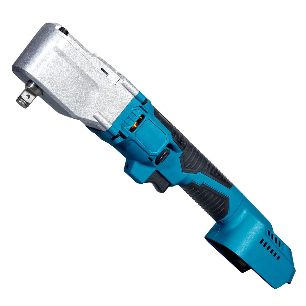 Photo 1 of LINGYUE 1/2" Right Angle Impact Wrench for 18V MAKITA Battery?620 N.m Electric Impact Wrench,0-3500RPM Variable Speed Ratcheting Wrench?Built-in LED Light