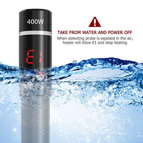 POPETPOP [Upgraded 400W Aquarium Heater Submersible Titanium Fish