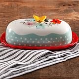 The Pioneer Woman Flea Market Decorated Floral 6.4 Butter Dish (1)