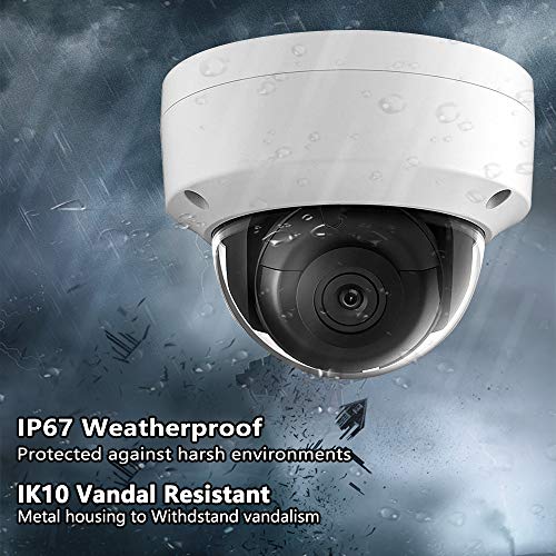 UltraHD 8MP 4K Outdoor Security PoE IP Camera OEM DS-2CD2185FWD-I, 2.8mm Fixed Lens, 3840×2160 Resolution Dome Network Surveillance Camera, 30m Night Vision, Micro SD Card Slot H.265+,IP67,ONVIF,IK10 - Thumbnail 5