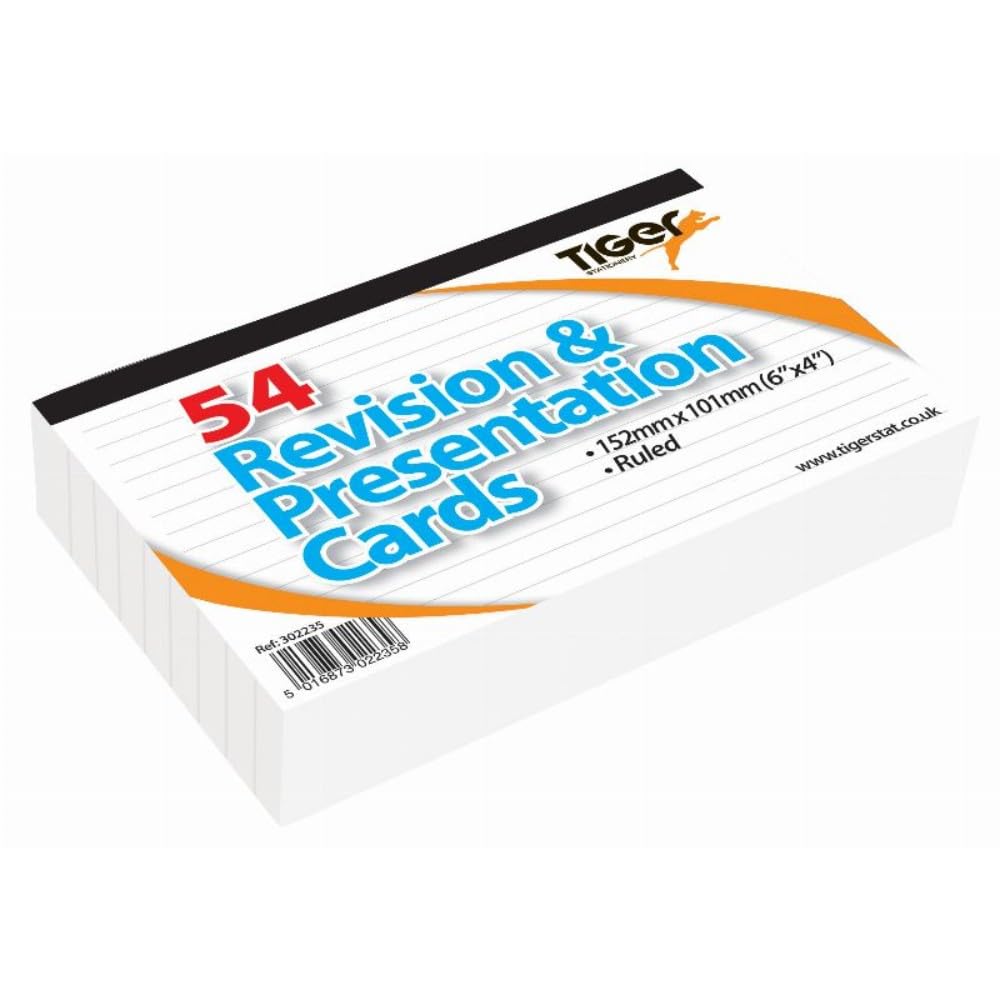 Revision and Presentation Cards 54 White [Pack of 1]
