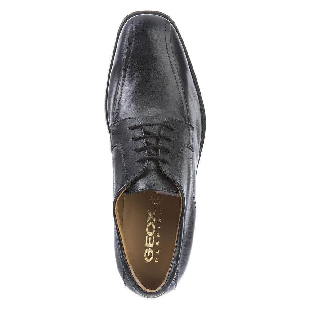 Geox Herren U Federico W Derby, Schwarz, 41.5 EU 5