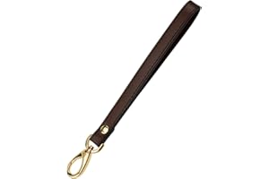 A ALLZEDREAM Allzedream Wristlet Strap Genuine Leather Replacement Clutch Purse Key Wrist Lanyard